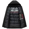 Men's Graphene Cotton Jacket Business & Leisure Cold Proof Thick Winter Coat with Detachable Hat