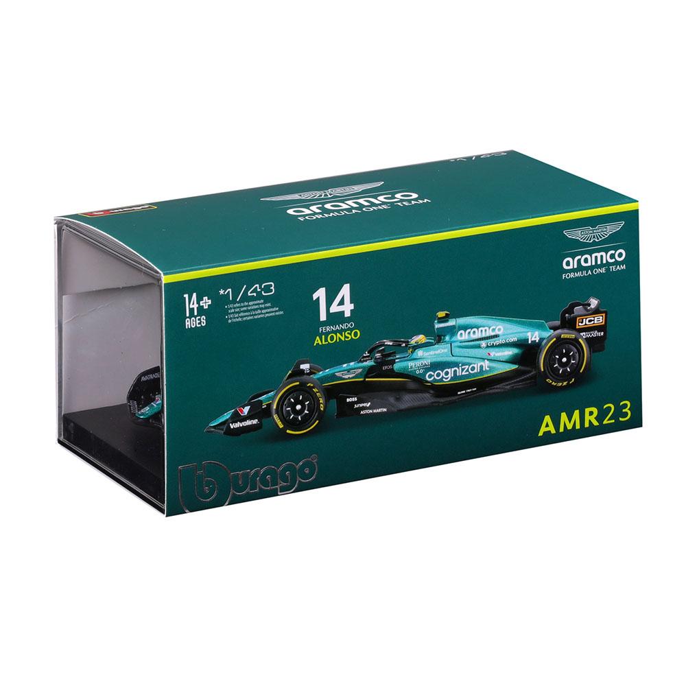 Ббураго 1:43 2023 F1 Aston Martin №14 Фернандо Алонсо №18 Лэнс Строллович Сплав Люксовая Литая Модель Автомобиля Серия Игрушек