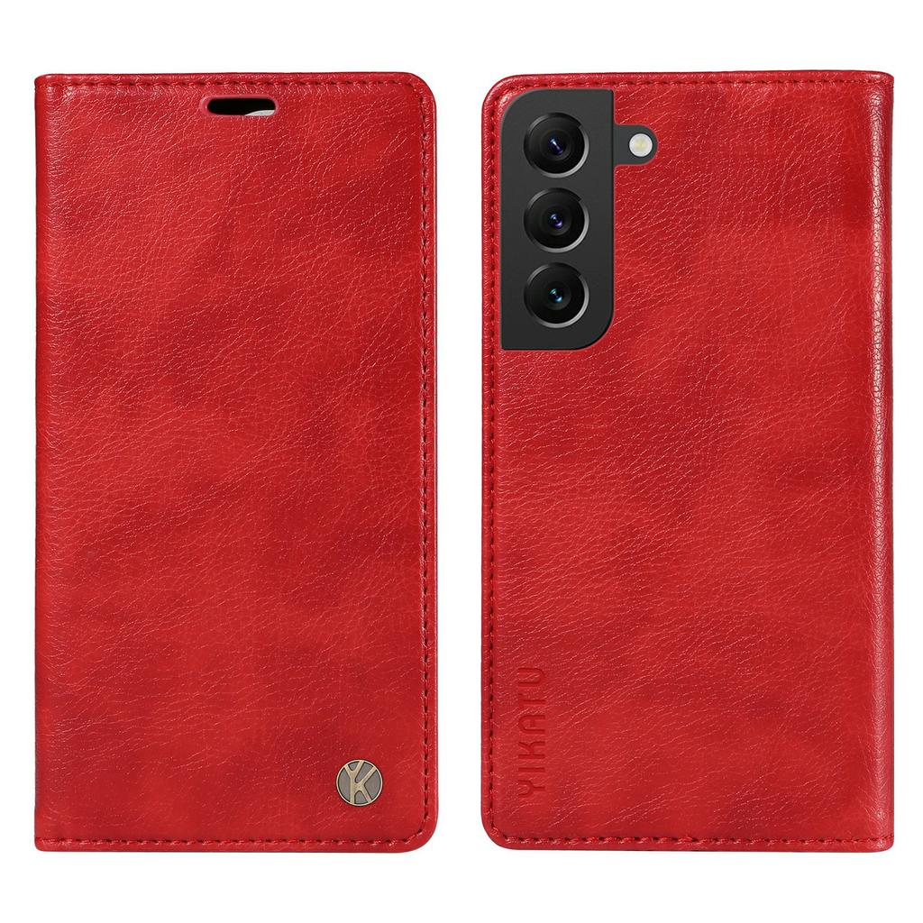 YIKATU YK-006 For Samsung Galaxy S21 FE 5G Case Anti-Drop Leather Wallet Phone Cover