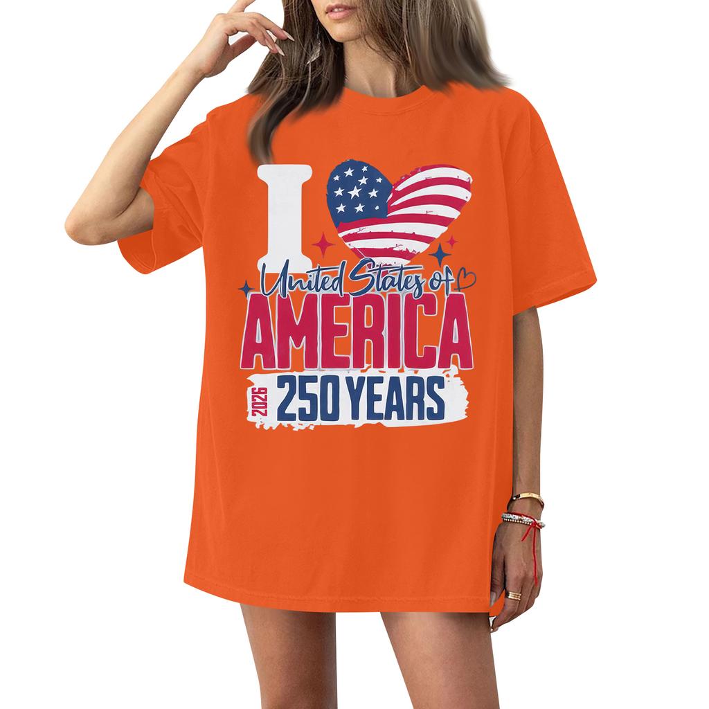 Женская футболка с круглым вырезом и короткими рукавами с принтом