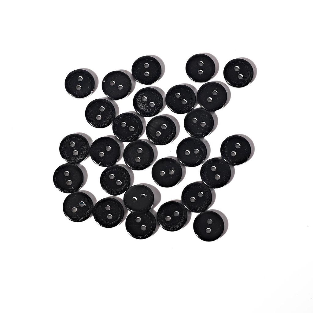Resin Sewing Button Scrapbooking Round White Black 2 Holes 9/10/11.5/15/18/20/23/25 Mm