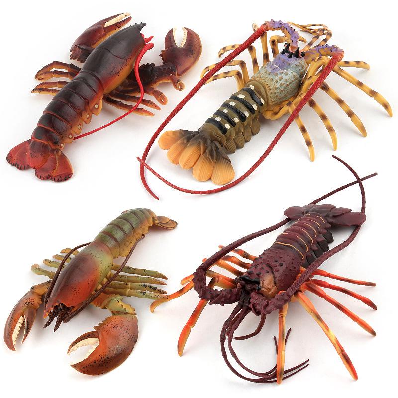 Marine Life Simulation Seafood Lobster, Marine Animal Model Submarine Toy Doll Ornament Plastic