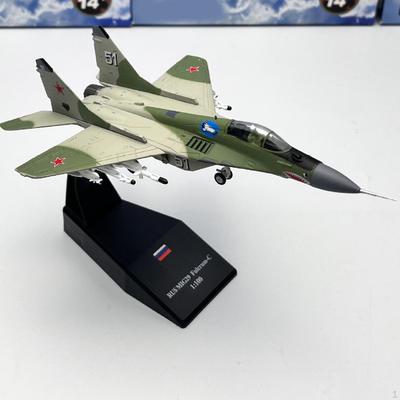 1/100 Русский истребитель МиГ-29 Сплав Модель самолета Литой под давлением для демонстрации Самолет Кафе ТВ