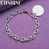 CHSHINE 925 Sterling Silver Round Brand Bracelet For Women Wedding Party Lobster Clasps Charm Fine Jewelry