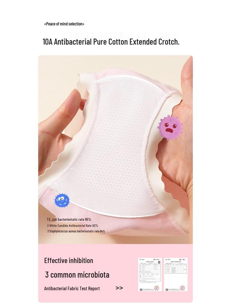 Девочки, Трусы с высокой талией из чистого хлопка - Мягкие, Удобная посадка для детей