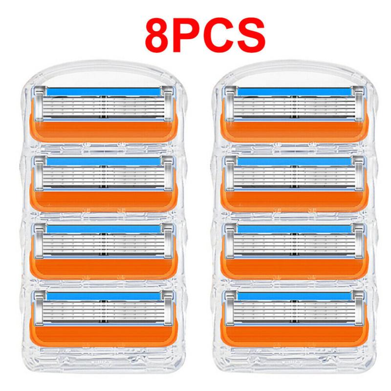 Мужской комплект лезвий из нержавеющей стали, 5-слойный прецизионный триммер, без вибрации, меньше раздражения кожи
