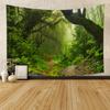 Гобелен с природным пейзажем, тропический лес, настенный гобелен в стиле хиппи, спальня, гостиная, общежитие университета, украшение дома, гобелен