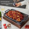 ZISIZ Алюминиевая японская BBQ-плита с деревянной подставкой и спиртовой горелкой