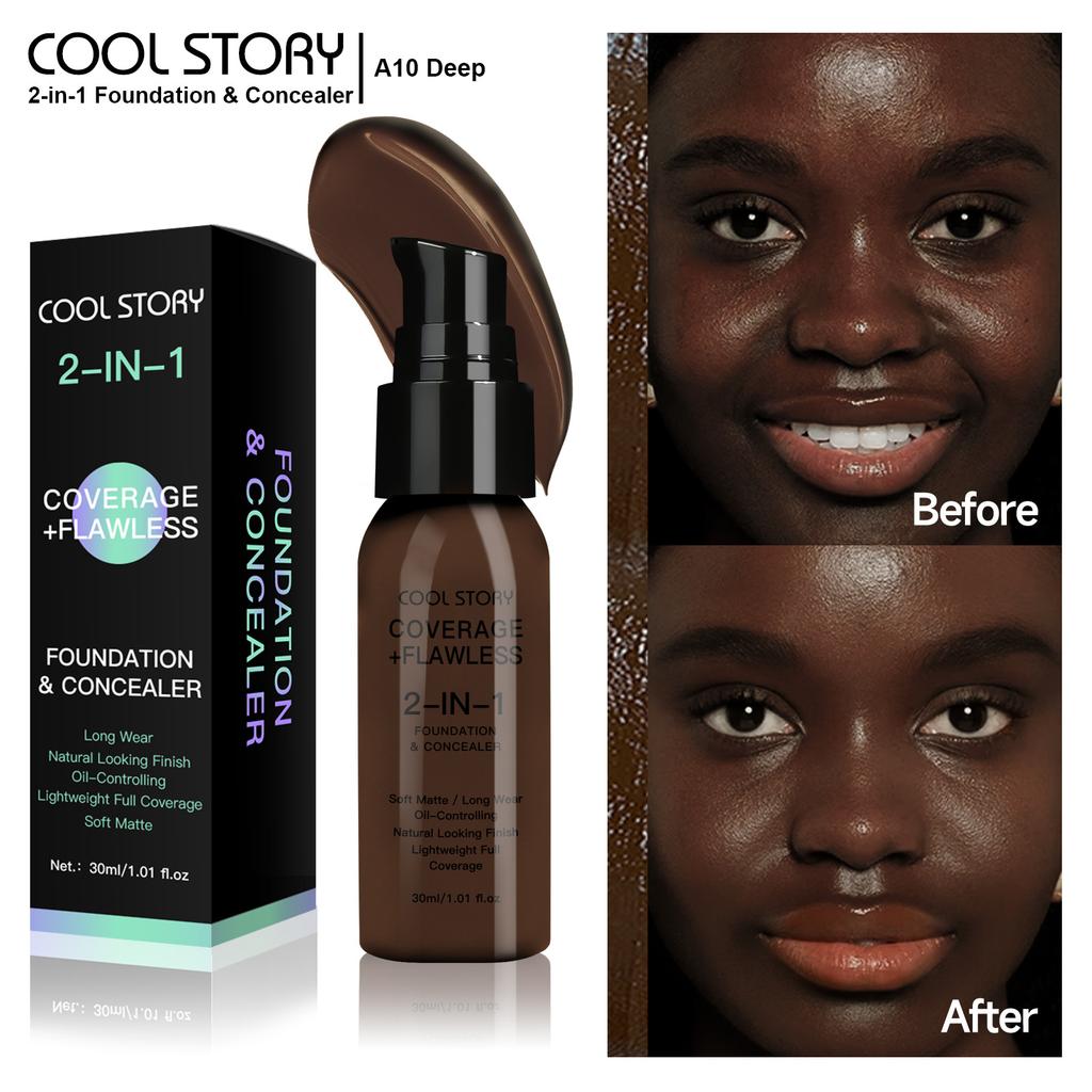 Жидкая тональная основа с полным покрытием, с контролем жирности, быстросохнущая, стойкая, не смываемая и цветостойкая основа