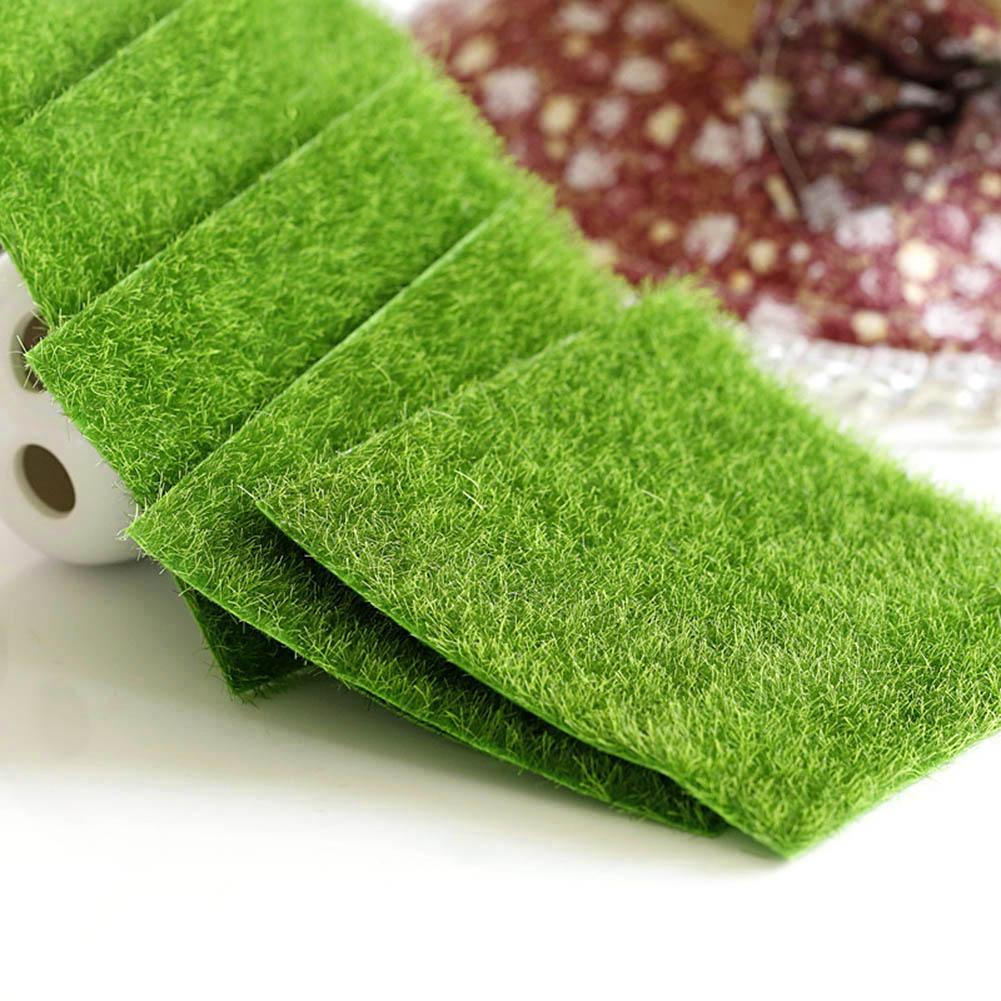 Artificial Lawn Grass Turf Interlocking Grass Tile Lawn Rug for Garden Bonsai Home Aquarium