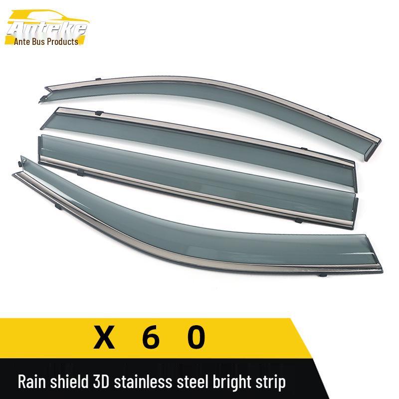 Lifan X60 Rain Guards: 3D Stainless Steel Deflector Trim for Exterior Modification