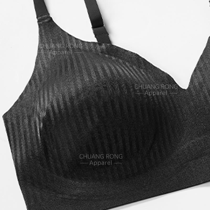 European and American thin steel-free ultra-thin underwear, sexy and seamless, breathable, large breasts, small gathering, beautiful back,