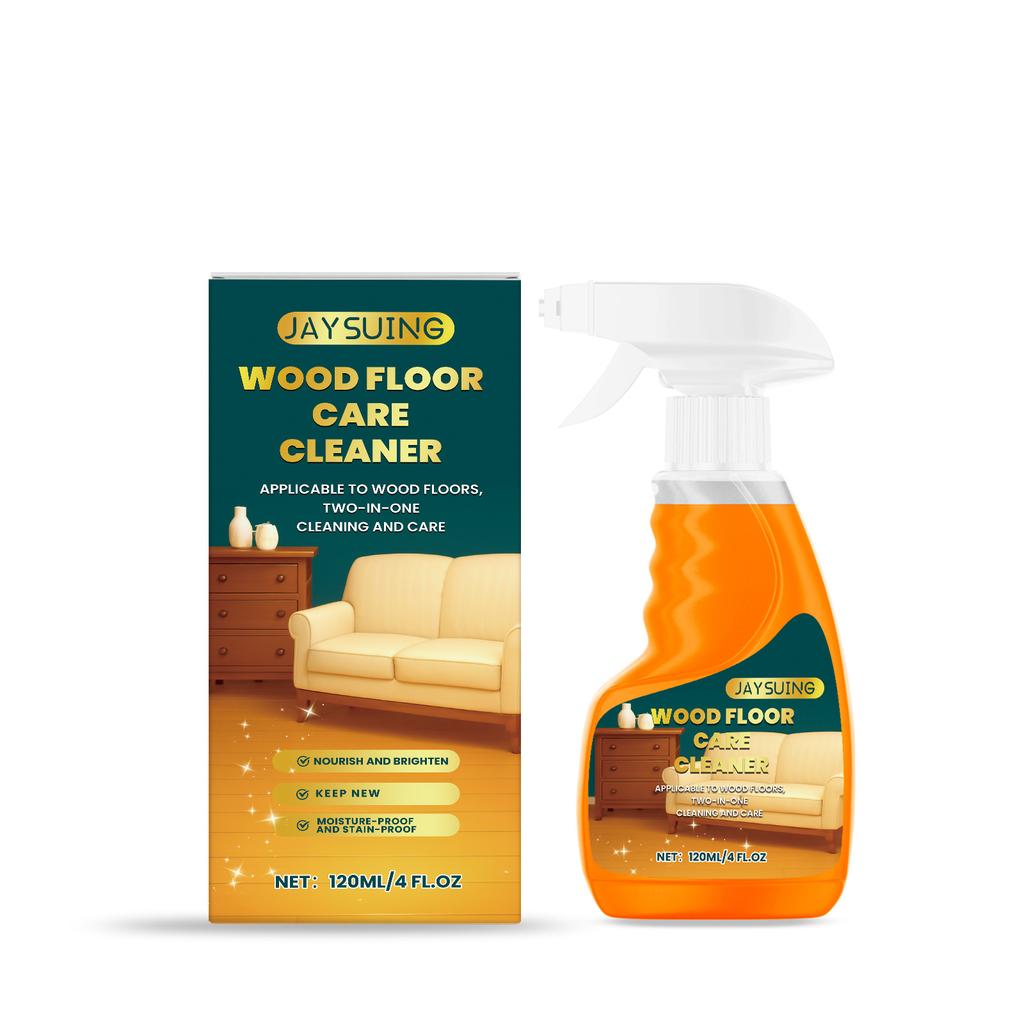 JAYSUING Wood Floor Cleaner and Restorer Spray - Deep Cleaning, Shine, Lemon Scent, Maintenance Solution