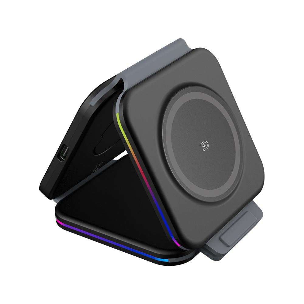 Портативное магнитное беспроводное зарядное устройство 3 в 1, складное для iPhone 14, 13, 12 Pro, 11, XS, 8, Airpods Pro, 3, Apple Watch, 7, SE, 6, 5, быстрые зарядные устройства