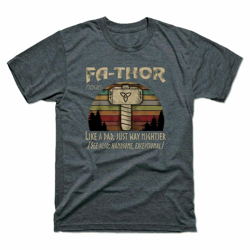 Винтажная футболка Fathor Definition Dad Just Way Mightier, футболки унисекс на день отца