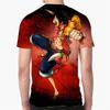 One Piece Обезьяна D. Футболка Луффи Унисекс Аниме Короткий Рукав Футболка Луффи Боевая Поза Печать Спереди Повседневная Уличная Одежда Топ Для Аниме Фанатов
