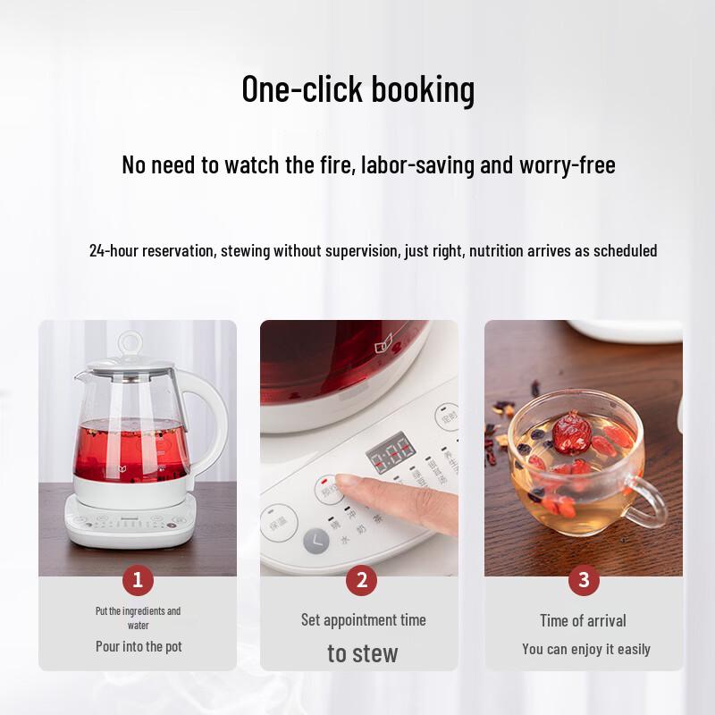 Deli 85614 1.5L Glass Health Kettle