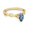 London Blue Topaz Marquise Ring - 925 Sterling Silver Gold Vermeil