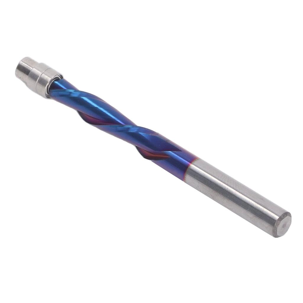 Фрезерная фреза заподлицо с верхним режущим краем, спиральная фреза для ЧПУ, хвостовик 14, твердосплавная, с подшипником