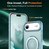 Чехол для iPhone 17 Pro Max/17 Air/17 Pro, Магнитный держатель-кольцо с вращением на 360° и металлической подставкой, Ударопрочный чехол с защитой от вибрации