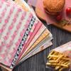 50PCS-food Wrapping Paper Food Grade Grease Waxed Paper Snack Pad Paper Anti-oil Baking Tool Burger Fries Baking Wax Pad Paper