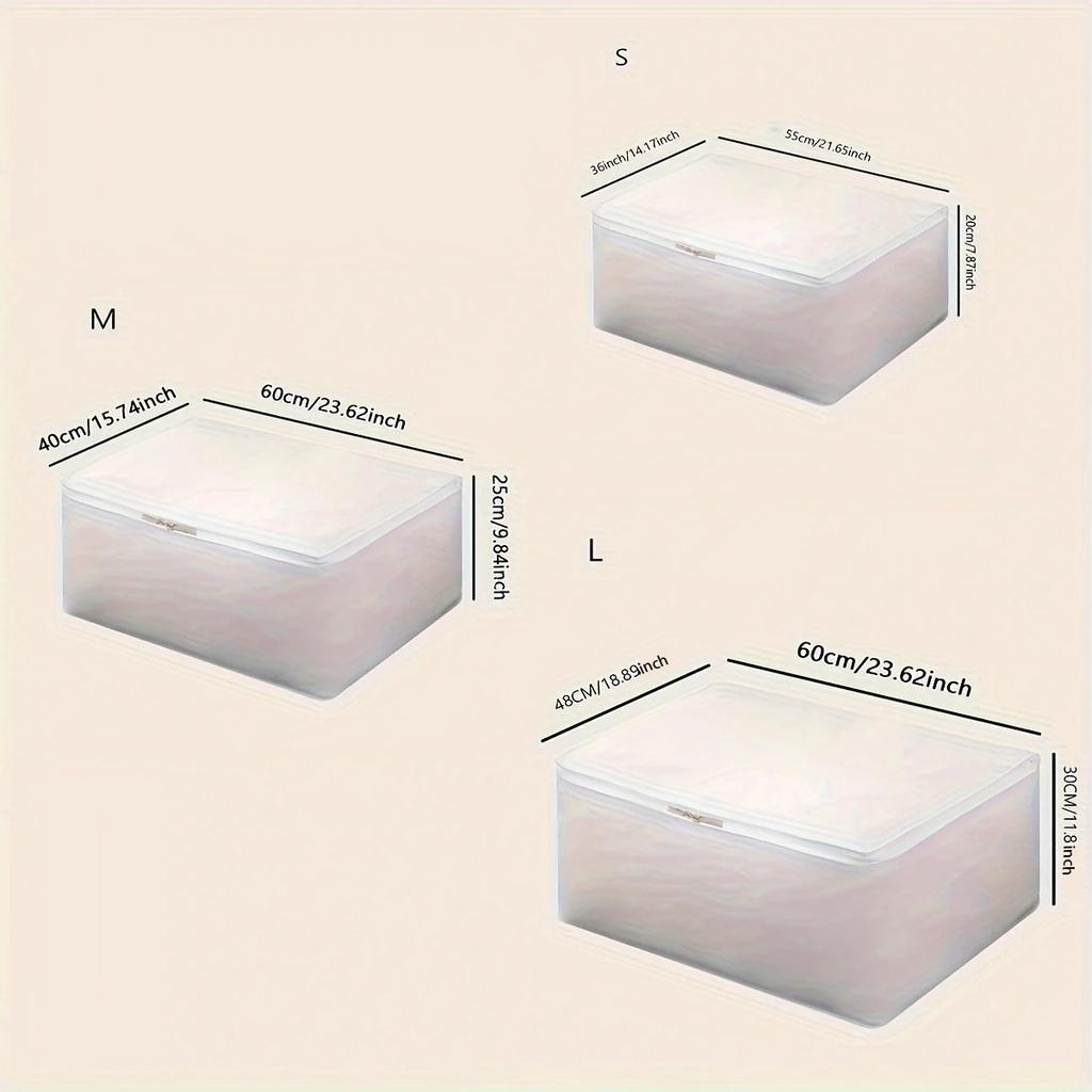1 шт.-Большая сумка для хранения с крышкой на молнии, контейнер для хранения постельных принадлежностей, одежды, брюк, прочная молния
