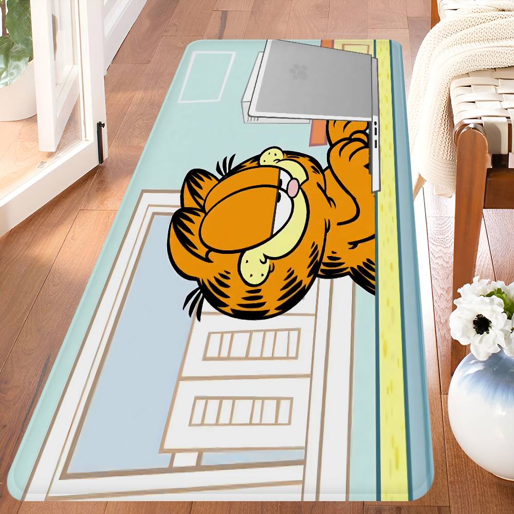 Anime G-Garfield Cute Cat Bathroom Mat Kids Room Bedroom Decoration Balcony Anti-Slip Doormat Living Room Welcome Rug