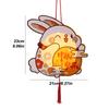 Handmade Transparent Rabbit Lantern Cartoon Lantern DIY Material Package  For Women