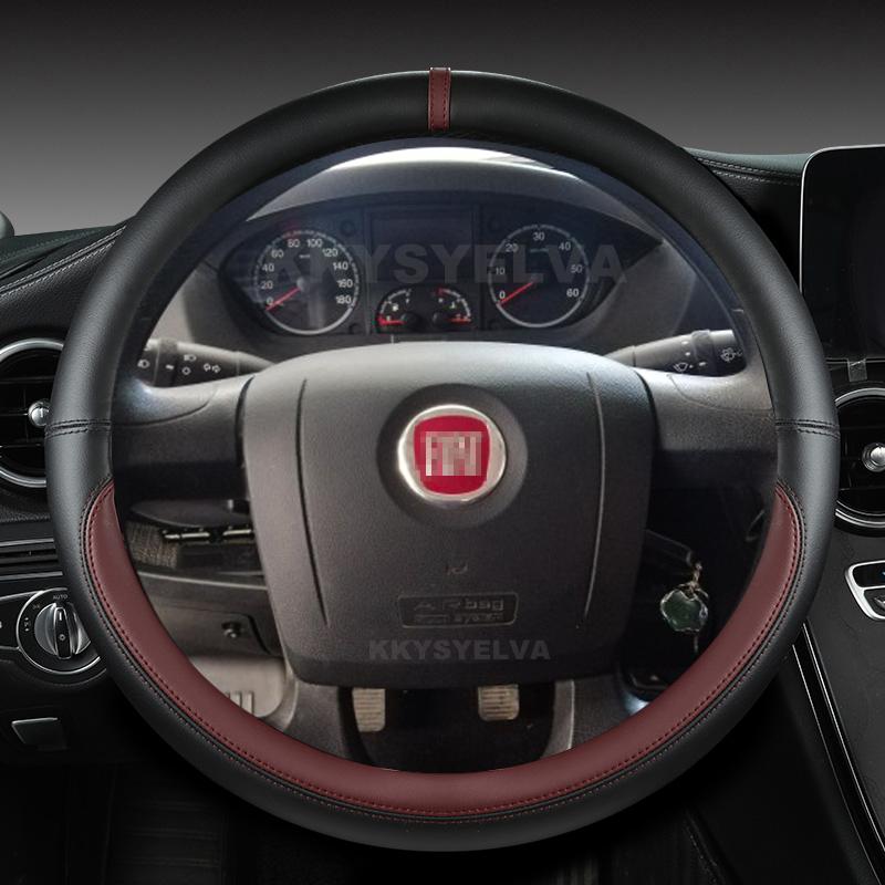 Кожаный чехол на руль автомобиля из микрофибры для Fiat Ducato Peugeot Boxer Citroen Jumper Relais Ram Promaster, автоаксессуары