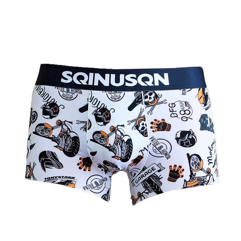 Мужское нижнее белье с низкой талией, боксеры, сексуальные U-образные выпуклые трусы-боксеры, шорты с принтом, трусы с выпуклым мешочком, интимное белье