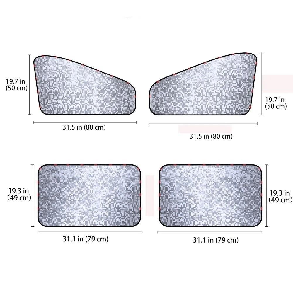 Heat Reduction Magnetic Sunshade Curtain Privacy Protection Auto Sunshade For Taking a Nap
