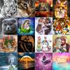 Diamond Painting Flowers Cross Stitch Diamond Embroidery Animals Full Drill Display Diamond Mosaic Kit Scenery Art