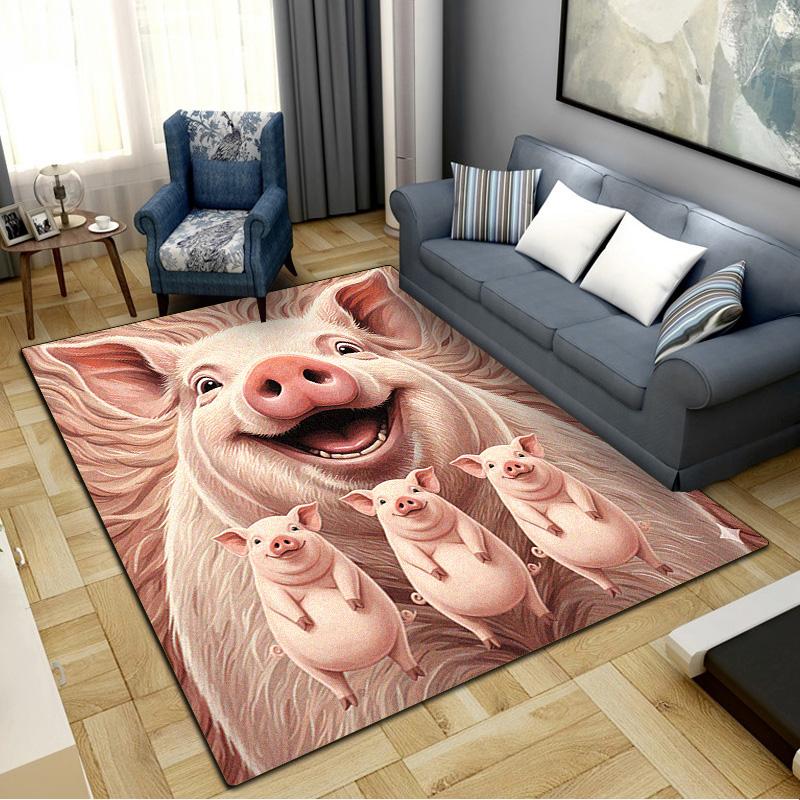 Ковер Panda Pig Cow для гостиной, спальни, дома, дивана, детская игровая нескользящая напольная подстилка