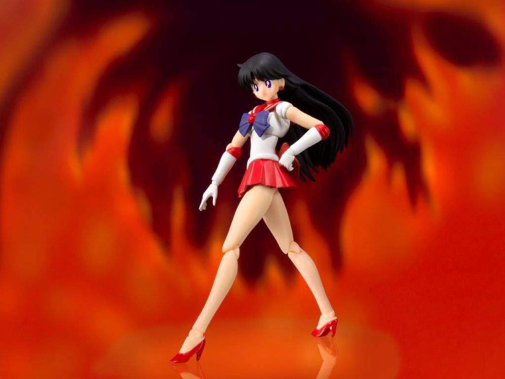 TAMASHII NATIONS Сейлор Мун Сейлор Марс Цветная 140 мм окрашенная подвижная фигурка SHFiguarts - Анимационная версия - Приблизительно. АБС и ПВХ
