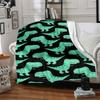 1pc Dino Pattern Print Blanket - Lightweight Flannel Throw Blanket For Sofa, Bed, Living Room, Office, Outdoor Travel, Camping, Soft All-Season086