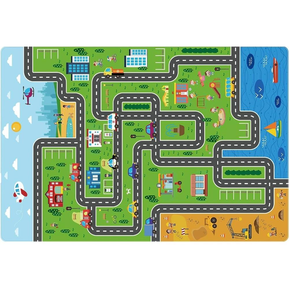 Игровой ковер с дорожной разметкой, интерактивный коврик для гостиной, ковер для спальни, детский игровой коврик, ковер для занятий с детьми, рождественские подарки