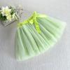 Девичья юбка-полусолнце из марли, короткая юбка, летняя юбка принцессы, сетчатая детская плиссированная юбка