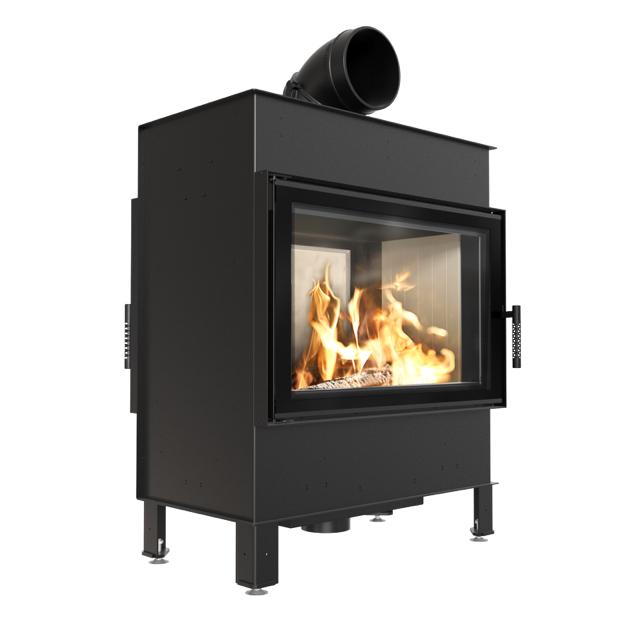 Steel fireplace KRATKI LUCY TUNNEL 14 kW Ø 200