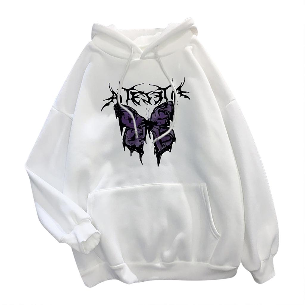 Модные женские повседневные женские толстовки с длинным рукавом и принтом с капюшоном