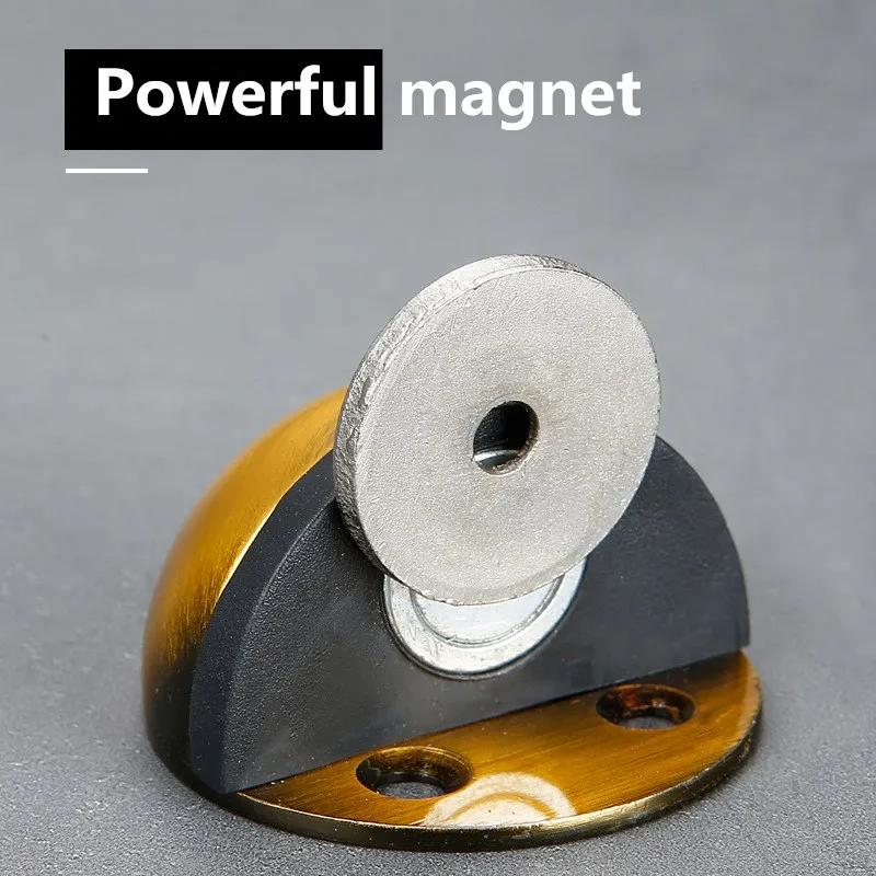 Нержавеющая сталь, резиновый магнитный дверной стопор, наклейка без перфорации, скрытые дверные держатели, напольные дверные упоры без гвоздей