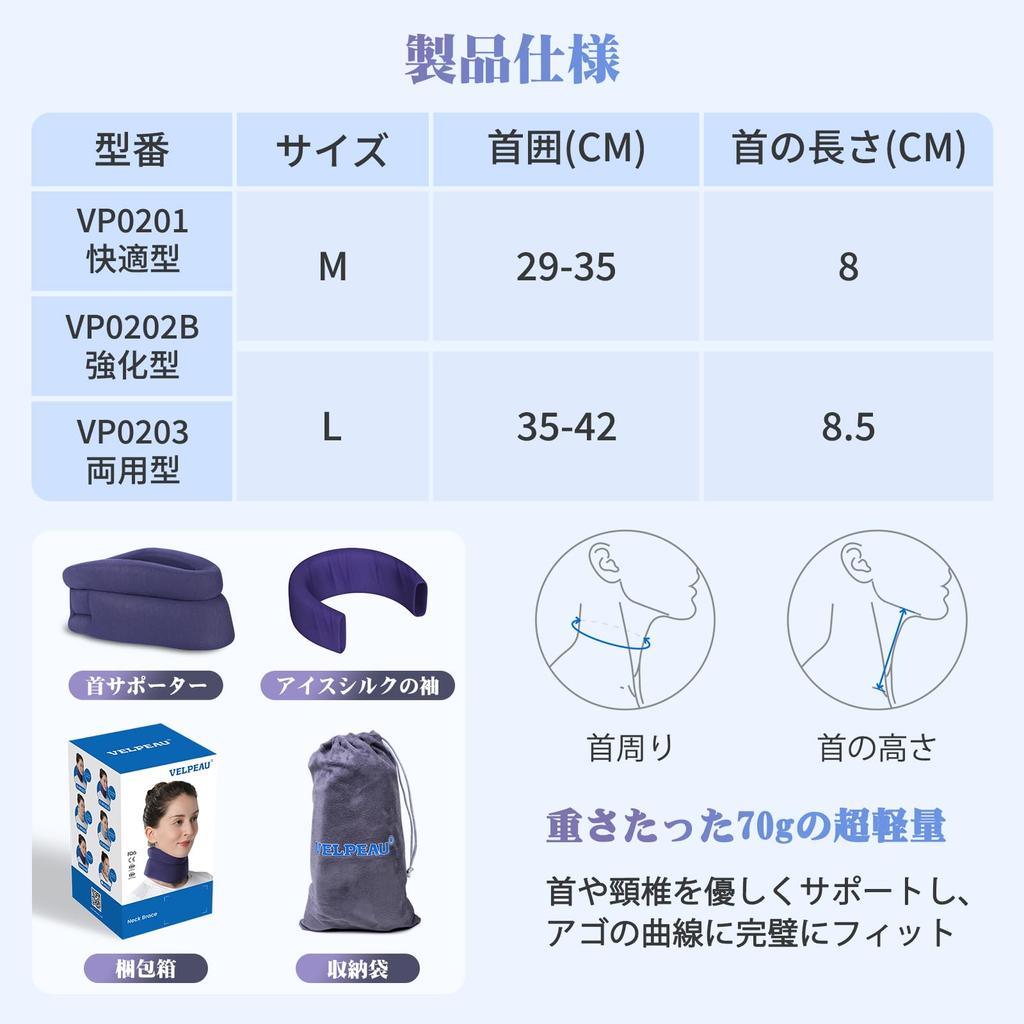 VELPEAU Шейный ортез для шеи Мягкий ортез для шеи Подходит для работы за столом, для сна стоя Унисекс Корсет, Воротник, Поддерживающий воротник, Воротник, Работа, Перед сном, Дремота,