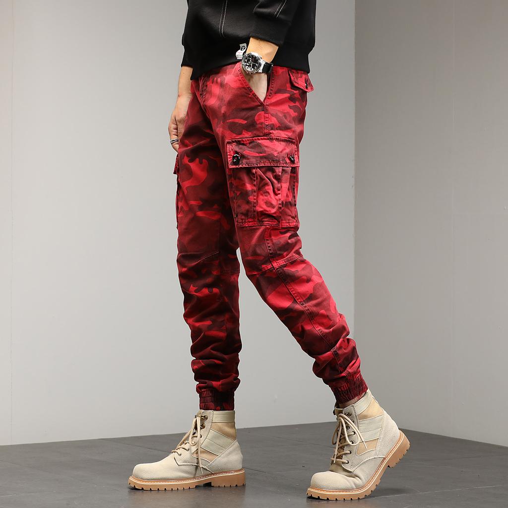 Камуфляжные брюки карго мужские осенне-зимние свободные мужские брюки новые брюки галифе трендовые брюки с высоким чувством стиля