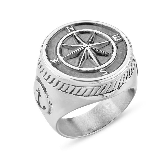 Винтажные рунические печатки викингов, скандинавские кольца для мужчин, властные панк-нордические амулеты, ювелирные изделия