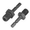 1/2 Pcs Drill Chuck Adaptor 1/4 Inch Hex Shank Adapter To 1/2inch 3/8 Inch Male Thread Electric Drill Bits Quick Change Converte