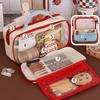 Zipper Canvas Pencil Case Large Capacity Makeup Bag Kawaii Pencil Bag  Gifts