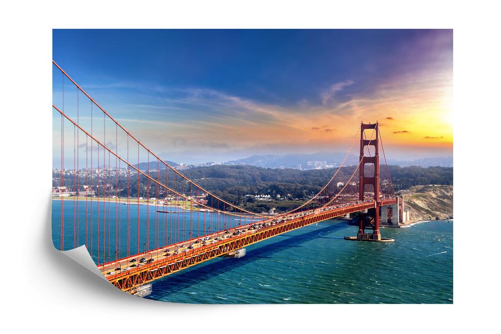 Photomural Golden Gate Bridge In San Francisco Smooth Vinyl 180x120