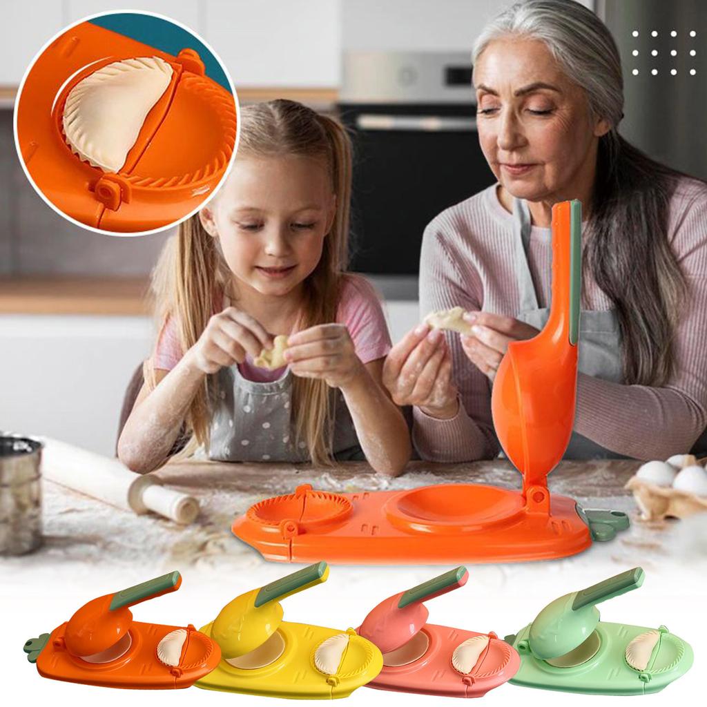 2 In 1 Dumpling Maker ,Kitchen Dumpling Making Tool Baking Manual For Pressing Dumpling Skin Mould Dough Press Maker