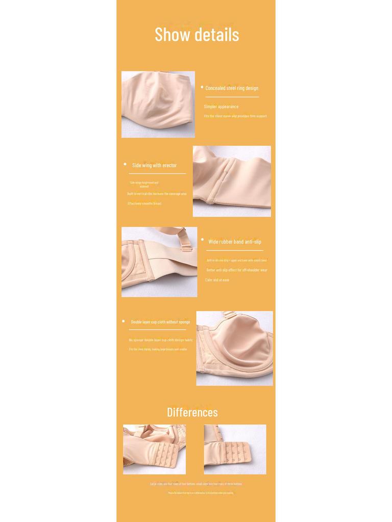 Meilan Seamless Ultra-Thin Ice Silk Strapless Tube Top Bra - Non-Slip, Large Size Wedding Underwear