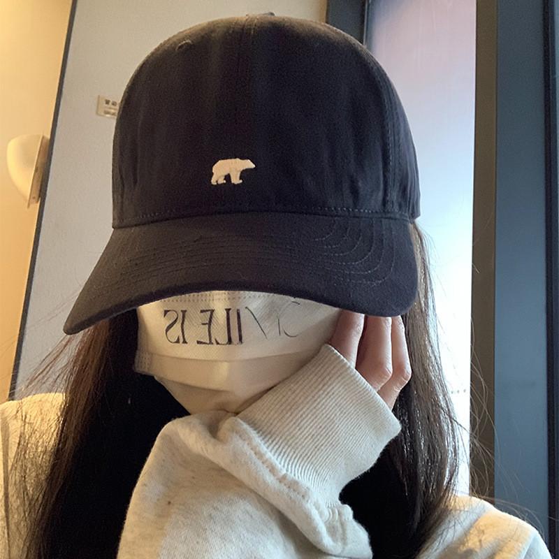 Шикарная бейсболка с регулируемой посадкой и вышивкой в виде белого медведя для защиты от солнца