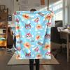 Anpanman Kawaii pattern Flannel Blanket, High quality Comfortable for All Seasons, Home Decor, Warmth and Comfort, Perfect for Gifts.